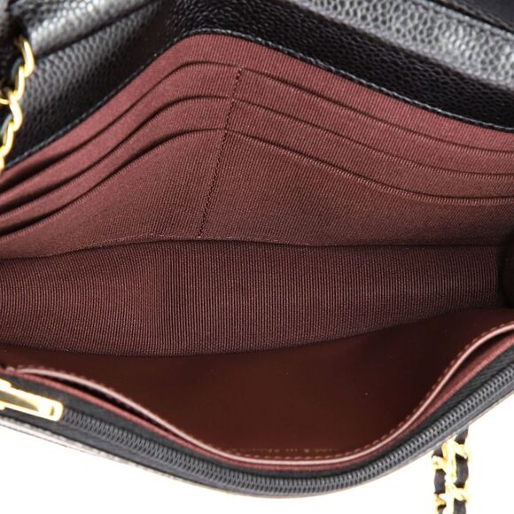 Chanel Turnlock CC Wallet on Chain Quilted Caviar Black - Picture 5 of 6